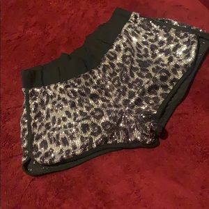 Forever 21 Sequined Leopard Shorts